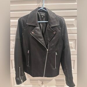 Topshop Classic Black Leather Jacket